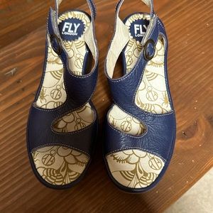 Blue, Fly London sandals